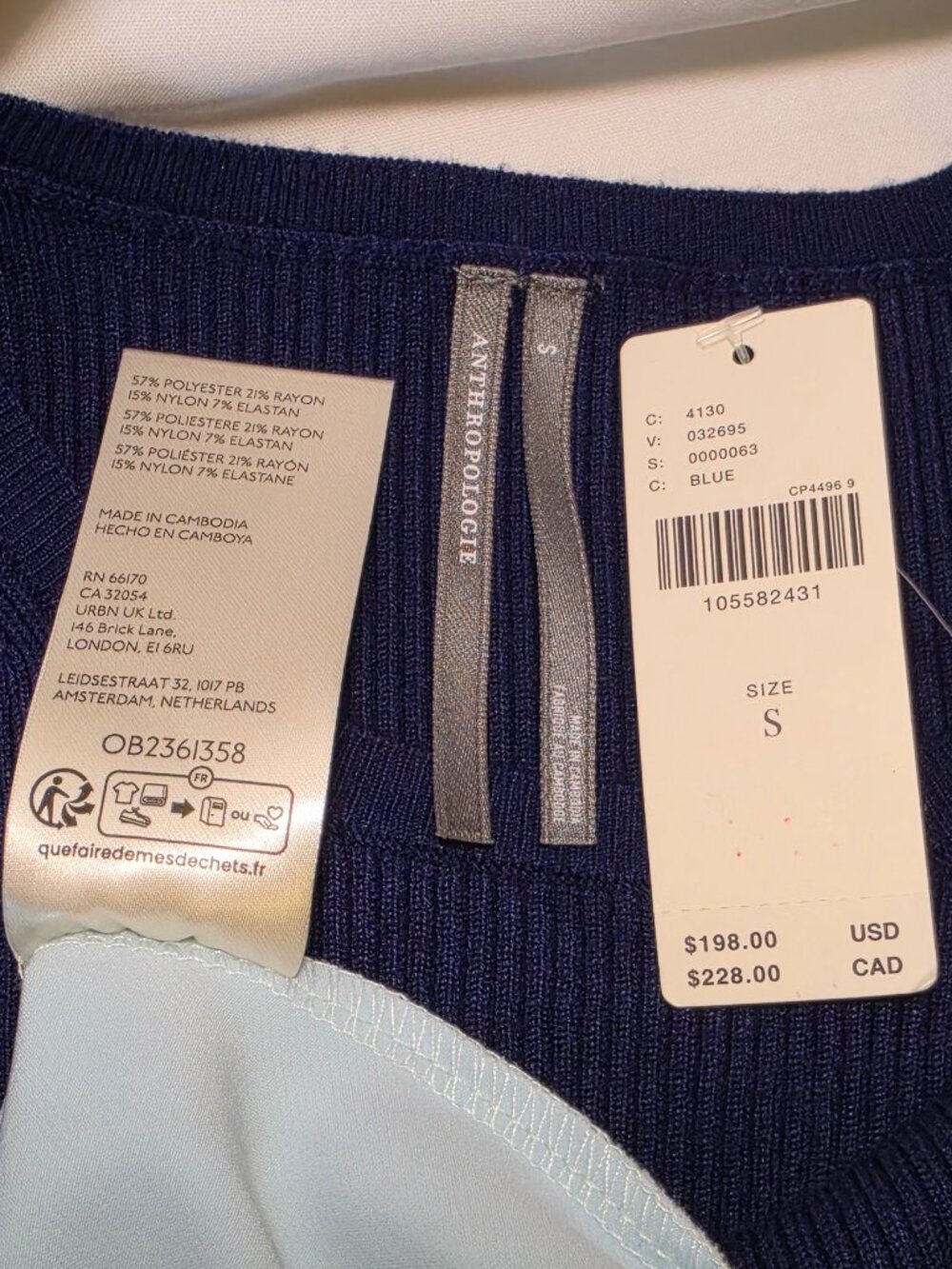 ANTHROPOLOGIE Short Sleeve Twofer Sweater Midi Dress - Picture 8 of 10